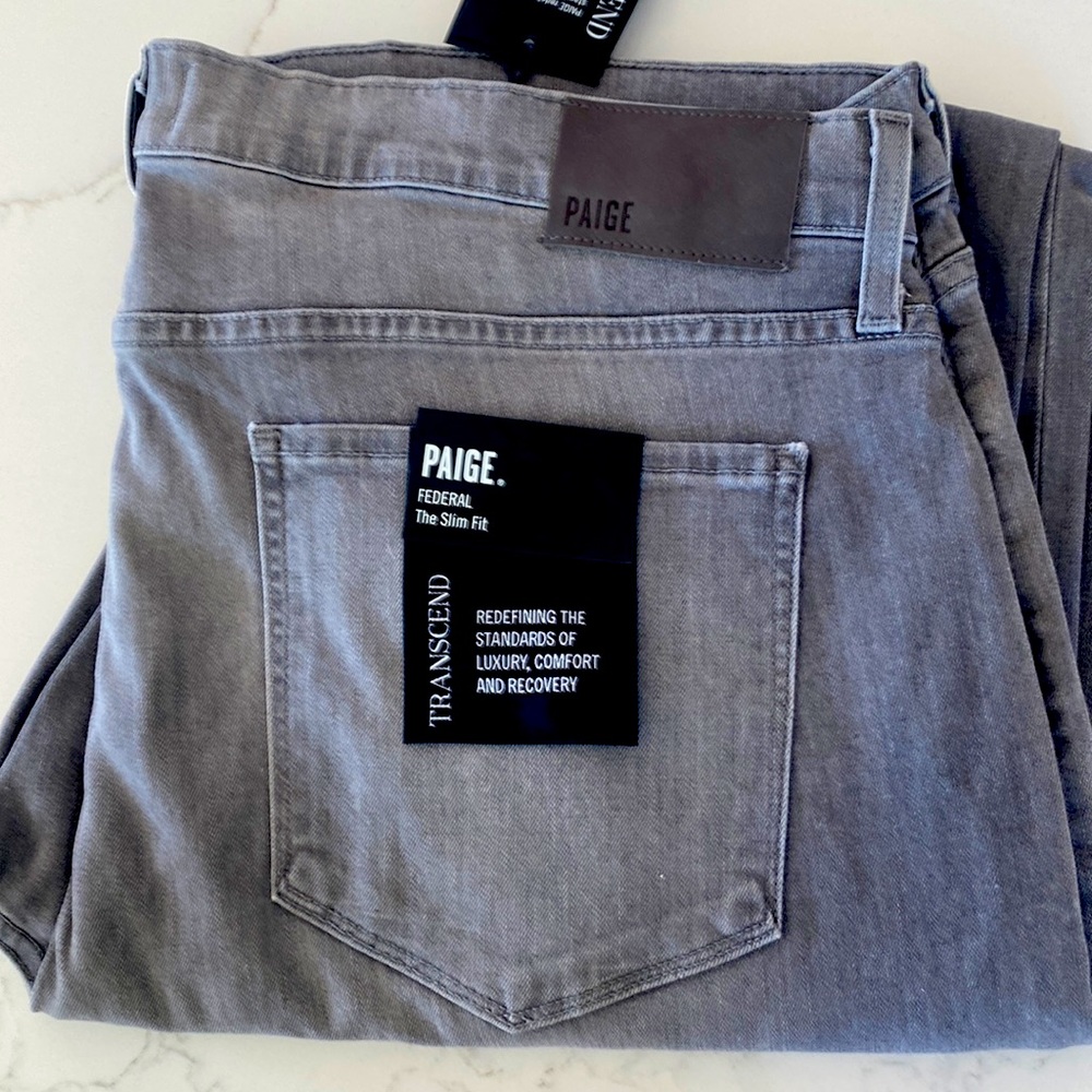 Grey Paige slim fit jeans